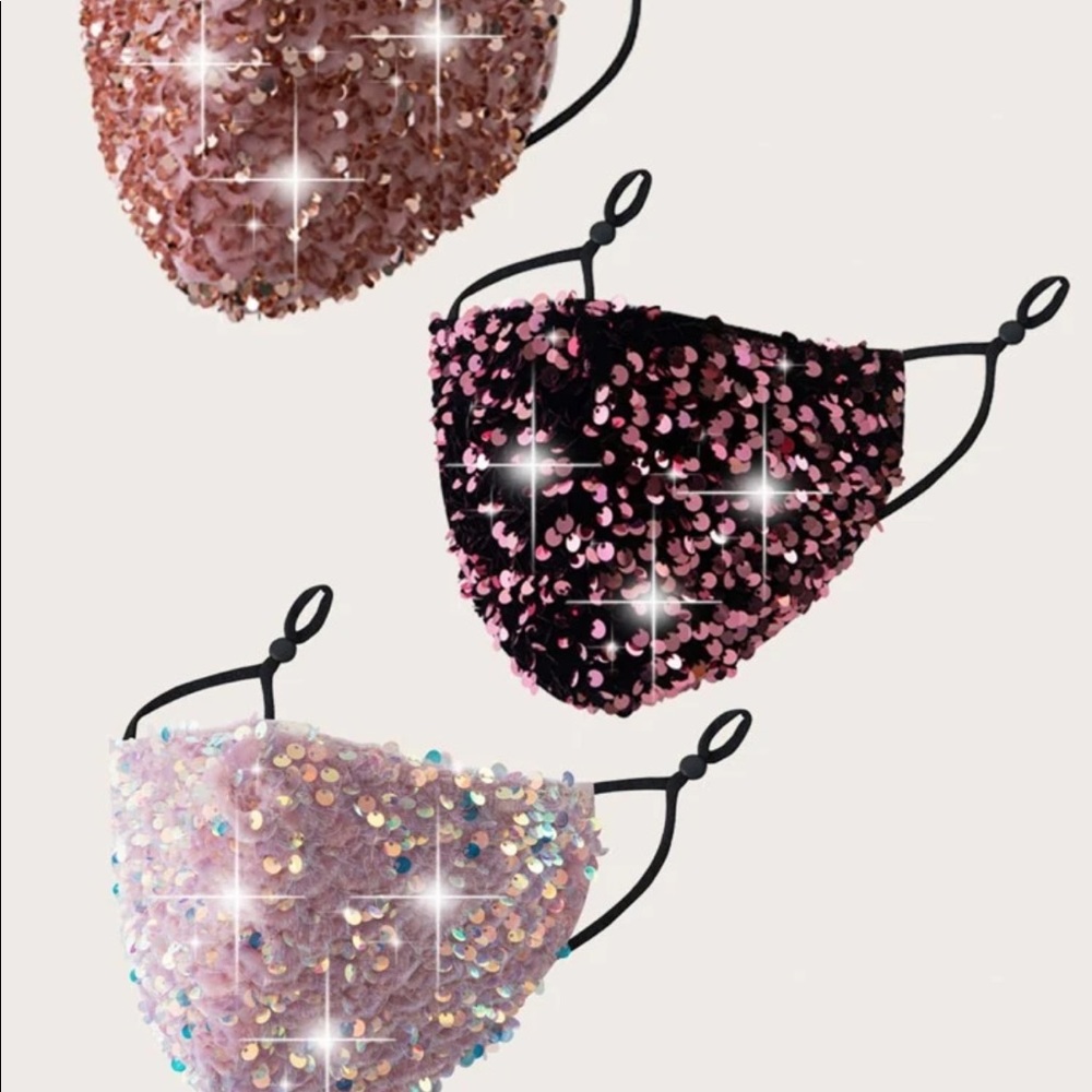 3 pack sequin face mask - Picture 1 of 1
